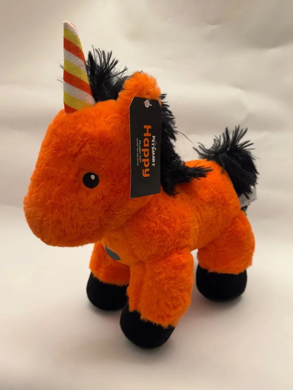 Pet Smart Halloween Happy Plush Toy Orange Unicorn